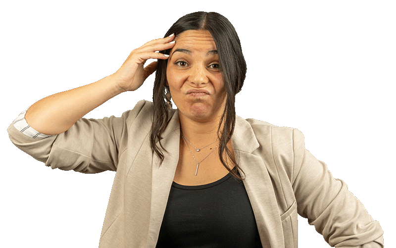 Webdesignerin aus dem Aargau steht Fragend für Selbständige zur Seite