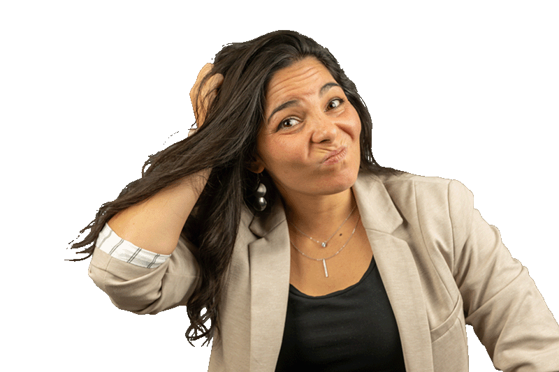 Webdesignerin-Rheinfelden-fragend-Haare-im-Wind Portrait von Corinne, Webdesignerin in Rheinfelden